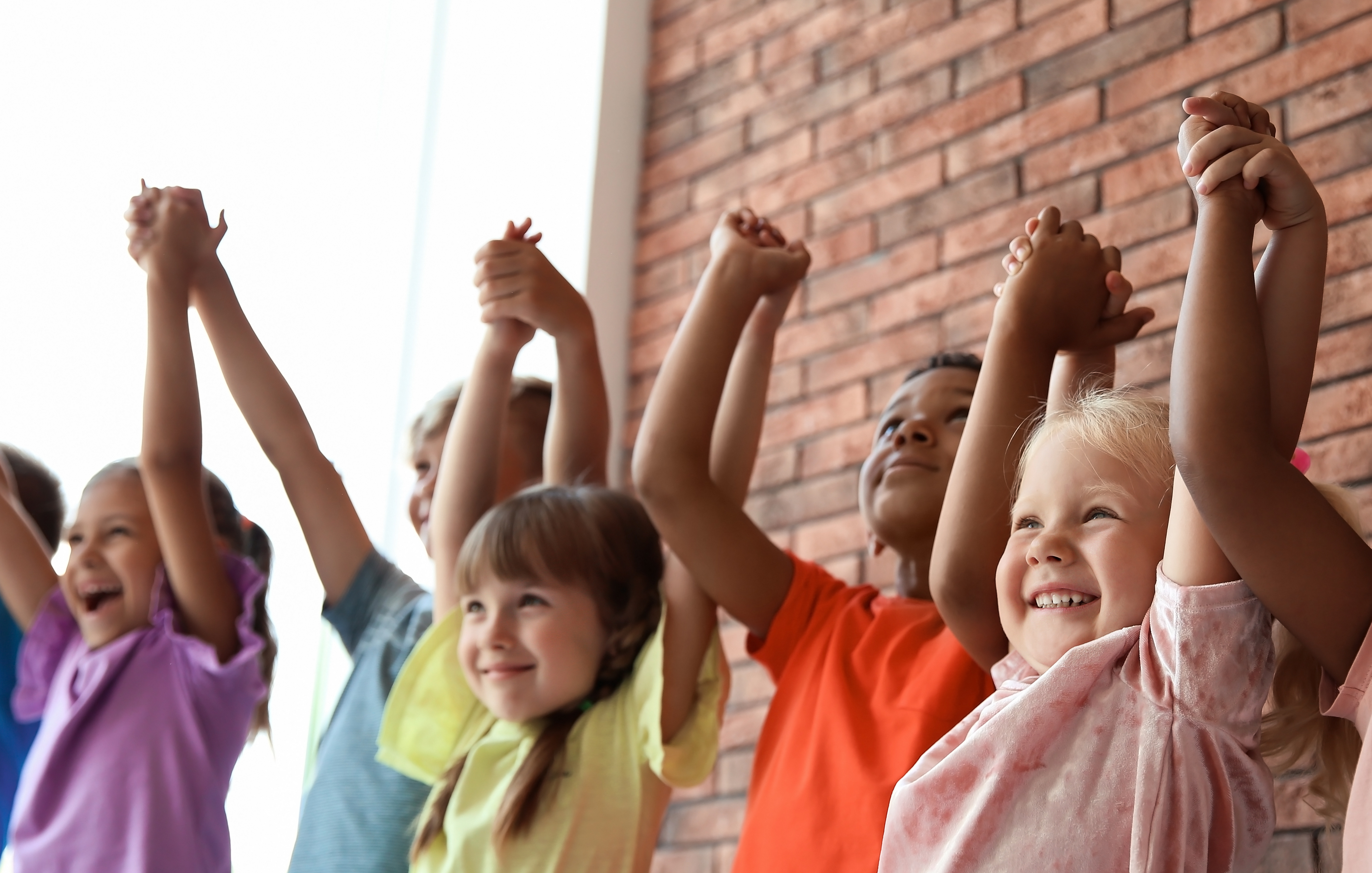Happy children playing together